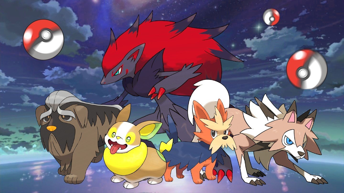 A selection of Pokémon dogs