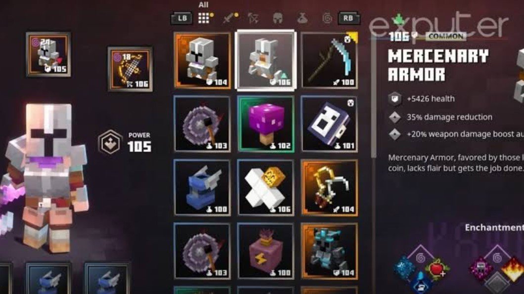 Minecraft Dungeons Armor | Wither Armor
