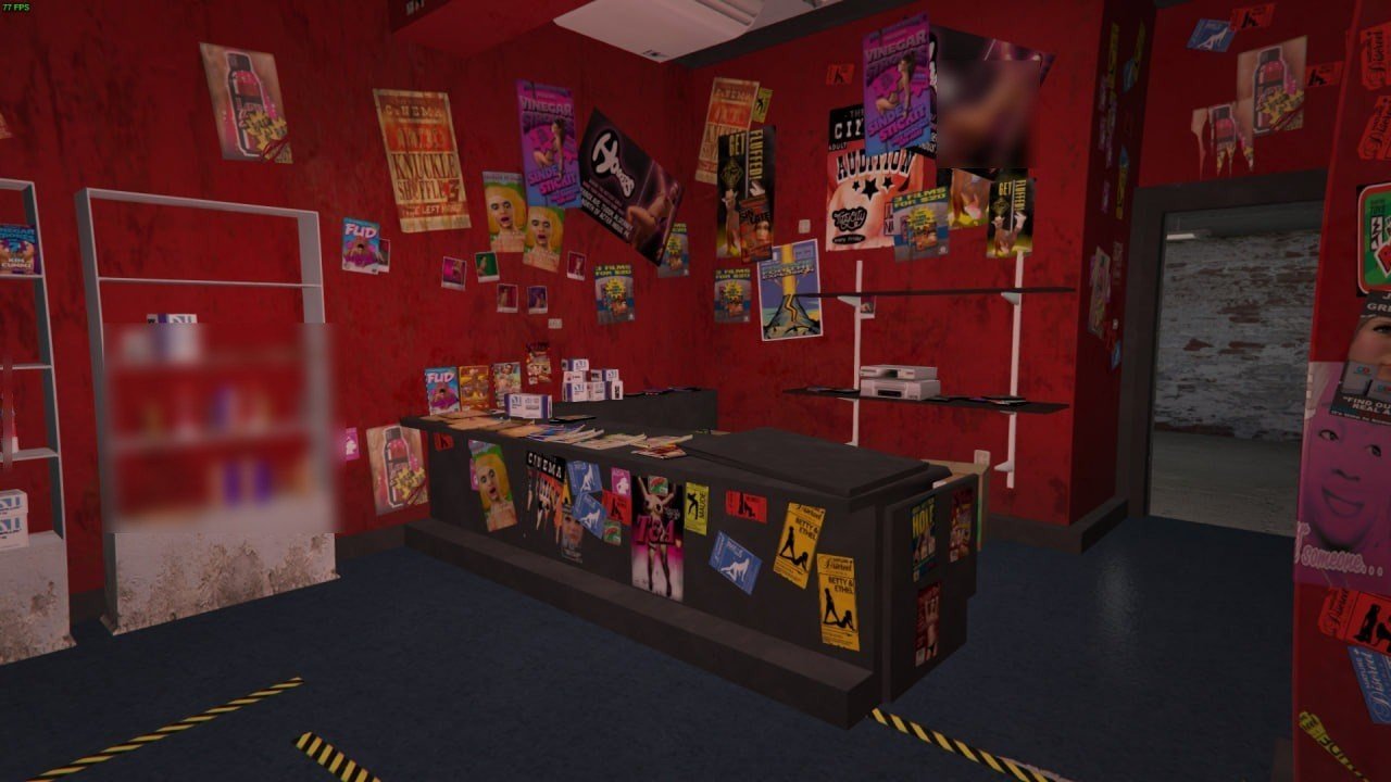 The interior of the sex shop from GTA 4