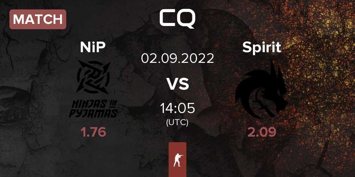 Match Ninjas in Pyjamas NiP vs Team Spirit Spirit | 02.09