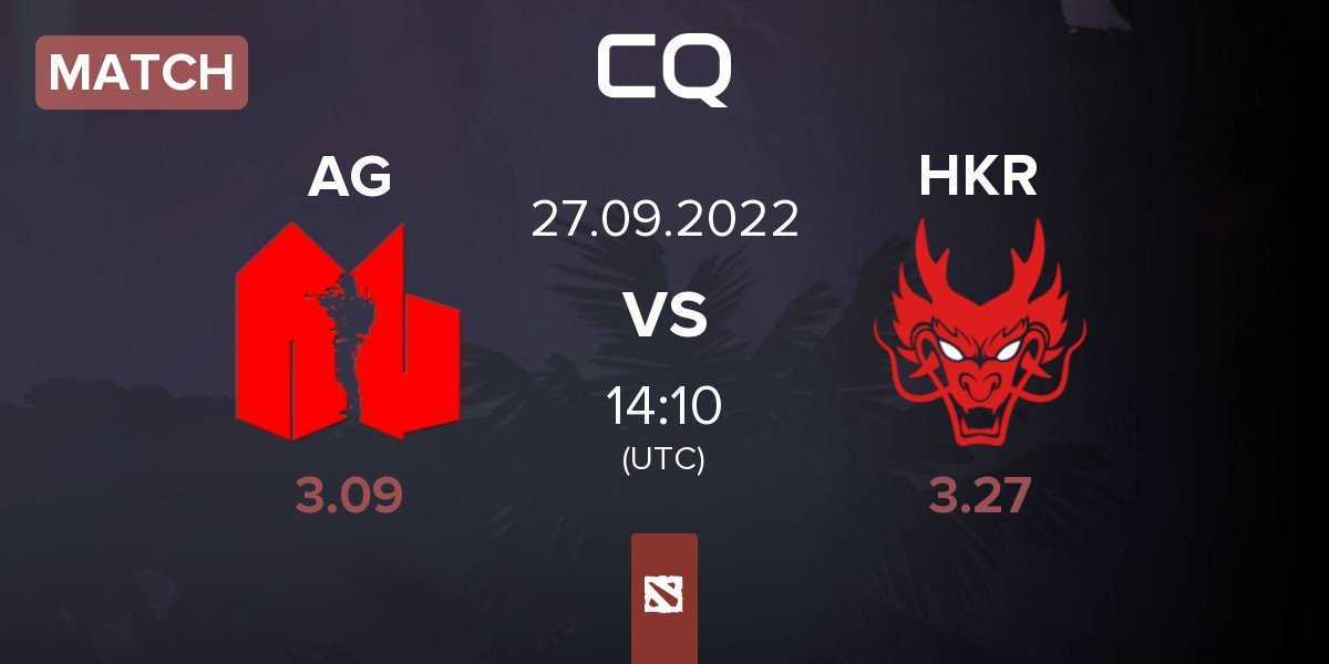 Match Army Geniuses AG vs Hokori HKR | 27.09