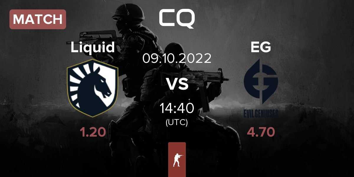 Match Team Liquid Liquid vs Evil Geniuses EG | 09.10