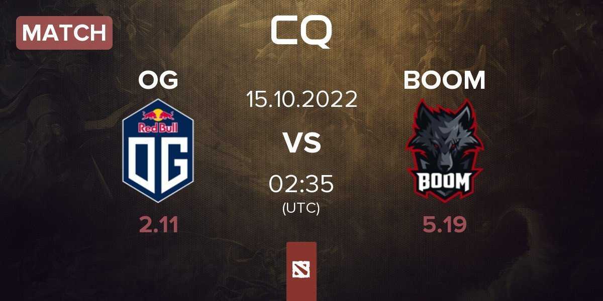 Match OG vs BOOM Esports BOOM | 15.10
