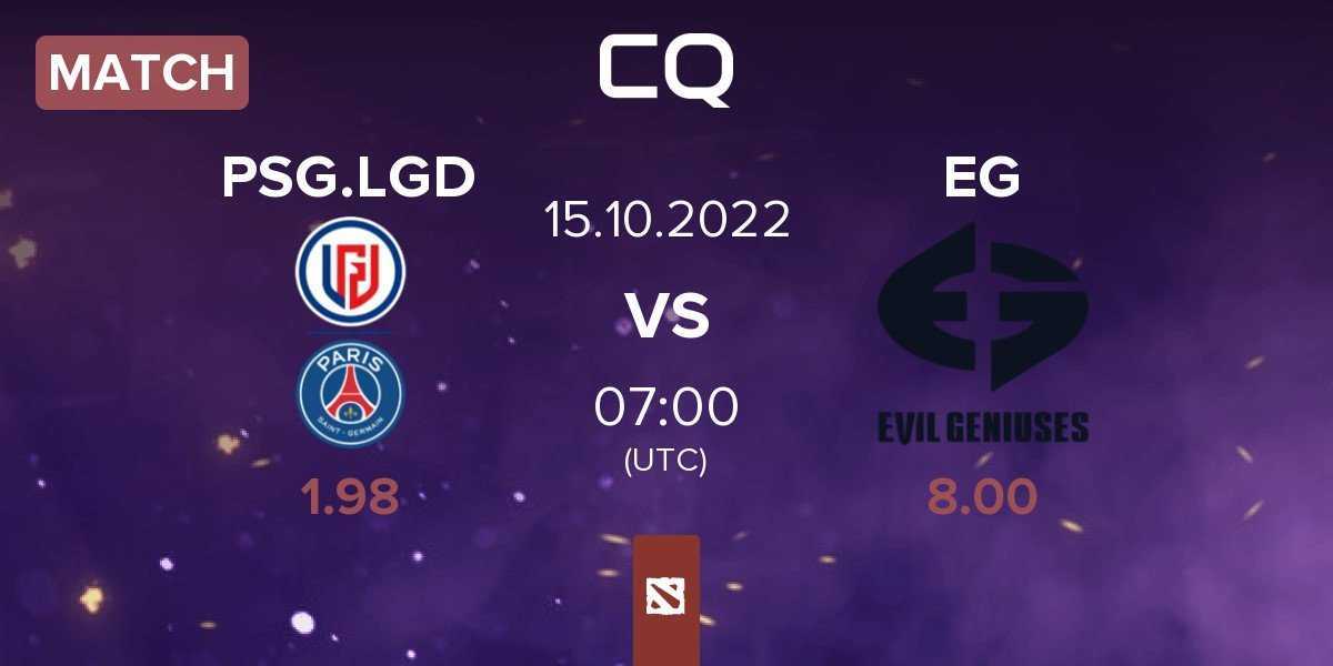 Match PSG.LGD vs Evil Geniuses EG | 15.10