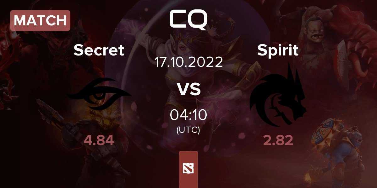 Match Team Secret Secret vs Team Spirit Spirit | 17.10