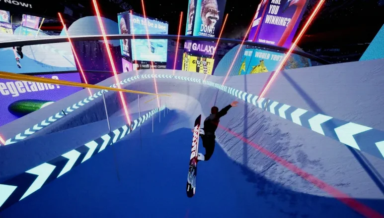 Carveout 2160 blends SSX-style tricks with sci-fi snowboarding chaos